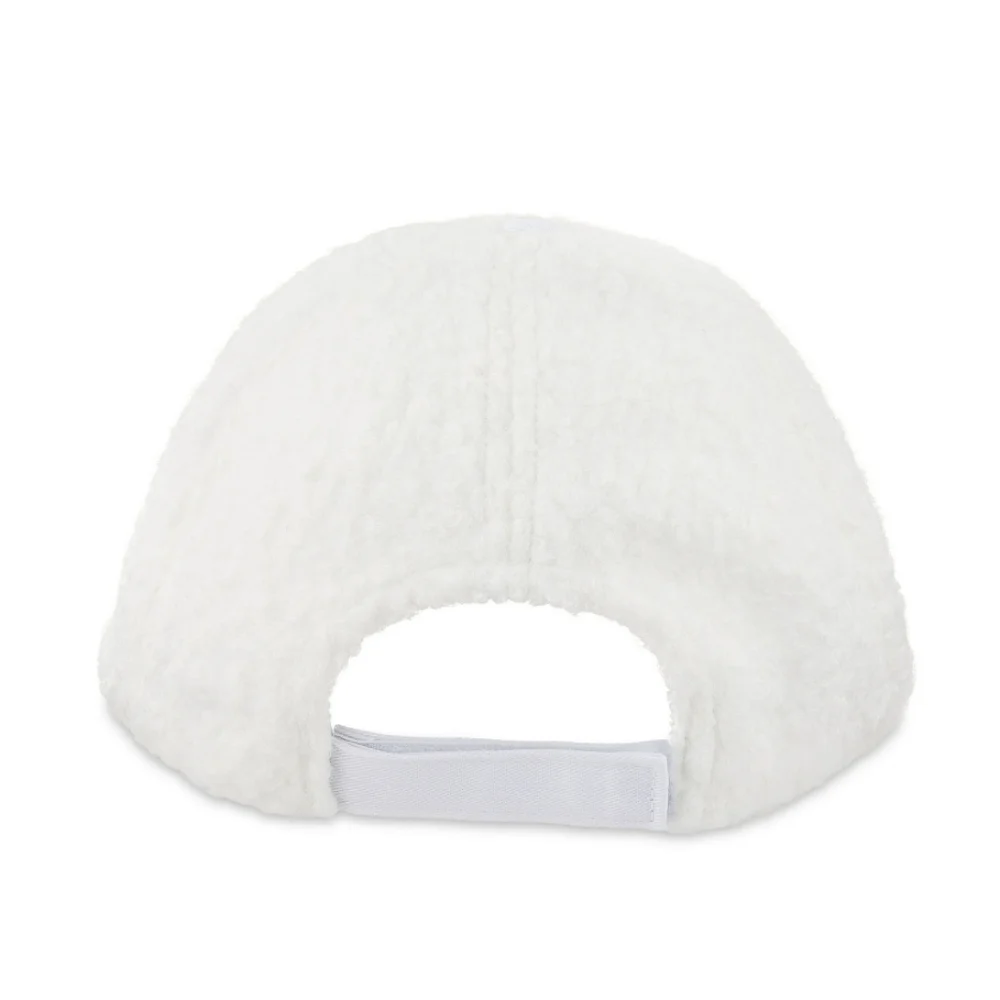 Faux Sherpa Heart Hat - White Baseball Cap Valentines Day Casual Baddie